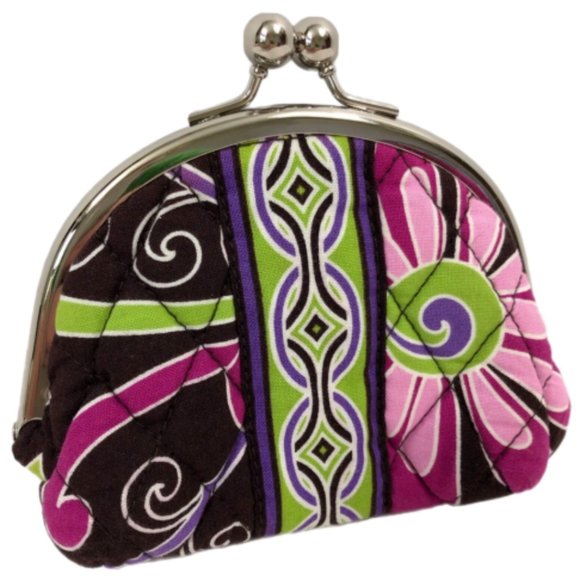 Vera Bradley Accessories - Vera Bradley Double Kiss Coin Purse in Purple Punch